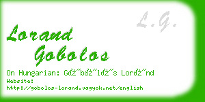 lorand gobolos business card